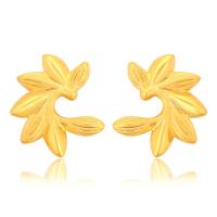 Lo zinco in lega Stud Earring, lega in zinco, granograno, placcato color oro, gioielli di moda & per la donna, dorato, assenza di nichel,piombo&cadmio, 12x14mm, Venduto da coppia