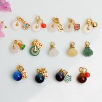 真鍮ジュエリーペンダント, 銅, ゴールドメッキ, DIY, 無色, 10mm, 売り手 パソコン