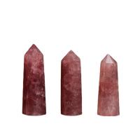 Strawberry Quartz Quarz-Cluster, poliert, verschiedene Größen vorhanden, Rosa, 3PCs/Menge, verkauft von Menge