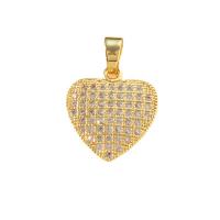 Μενταγιόν Brass Heart, Ορείχαλκος, με Cubic Zirconia, Καρδιά, χρώμα επίχρυσο, διαφορετικά στυλ για την επιλογή & για τη γυναίκα & κοίλος, περισσότερα χρώματα για την επιλογή, νικέλιο, μόλυβδο και κάδμιο ελεύθεροι, 5PCs/τσάντα, Sold Με τσάντα