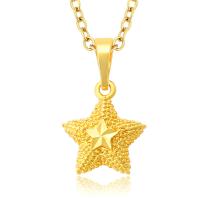 Zink Alloy Star Pendant, guldfärg pläterade, DIY, gyllene, nickel, bly och kadmium gratis, 12x19mm, Säljs av PC