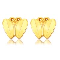 Pendientes de Perno de Aleación de Zinc, Mariposa, chapado en color dorado, Joyería & para mujer, dorado, libre de níquel, plomo & cadmio, 7x6mm, Vendido por UD