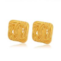 Zinc Alloy Stud Earring Square plated fashion jewelry & for woman nickel lead & cadmium free Sold By Pair