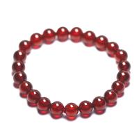 Natural Garnet Bracelet Round Unisex Sold By Strand