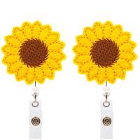 ABS plastica with PVC plastica, Girasole, unisex & retrattile, nessuno, 50x32mm, Venduto da PC