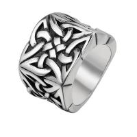 Titantium Steel Finger Ring, Titanium Steel, csiszolt, különböző méretű a választás & az ember, az eredeti szín, Által értékesített PC