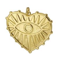 Colgantes ojo malvado, metal, Corazón, chapado en color dorado, Joyería & Bricolaje & patrón de malvado de ojo, dorado, 25x28x3mm, agujero:aproximado 3mm, Vendido por UD