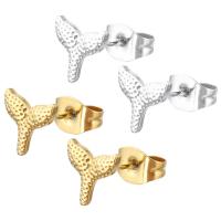 Roestvrij staal Stud Earrings, 304 roestvrij staal, voor vrouw, meer kleuren voor de keuze, 7.50x7x13mm, 6paren/Bag, Verkocht door Bag