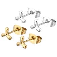 Roestvrij staal Stud Earrings, 304 roestvrij staal, voor vrouw, meer kleuren voor de keuze, 6x5x12mm, 6paren/Bag, Verkocht door Bag