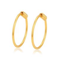 Zinc Alloy Drop Earrings Donut gold color plated fashion jewelry & for woman golden nickel lead & cadmium free Sold By Pair