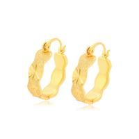 Zinc Alloy Oorbellen, Donut, gold plated, mode sieraden & voor vrouw, gouden, nikkel, lood en cadmium vrij, 6x20mm, Verkocht door pair