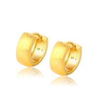 Zinc Alloy Drop Earrings Donut gold color plated fashion jewelry & for woman golden nickel lead & cadmium free Sold By Pair