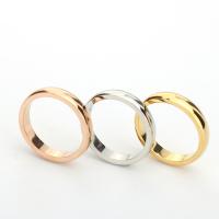 Bague acier titane, normes différentes pour le choix & pour femme, plus de couleurs à choisir, Taille:4-10, Vendu par PC