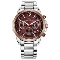 Reloj de Pulsera para Hombre, aleación de zinc, con Vidrio & acero inoxidable 304, Resistente al agua de la vida, libre de níquel, plomo & cadmio, longitud aproximado 8.58 Inch, Vendido por UD