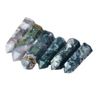 Moss Agate Σύμπλεγμα χαλαζία, γυαλισμένο, διαφορετικό μέγεθος για την επιλογή, πράσινος, 3PCs/Παρτίδα, Sold Με Παρτίδα