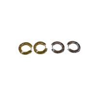 Brass Huggie Hoop Earring Donut plated for woman nickel lead & cadmium free 20mm Sold By Pair