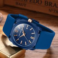 Fir Wrist Watch, Sinc Alloy, le Gloine & Silicone & 304 Cruach dhosmálta, Uisce saoil resistant & ilfheidhmeach & do fear, dathanna níos mó le haghaidh rogha, nicil, luaidhe & caidmiam saor in aisce, Fad Thart 8.85 Inse, Díolta De réir PC