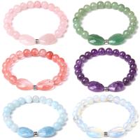 Pulseiras de pedras preciosas, misto de pedras semi-preciosas, joias de moda & materiais diferentes para a escolha & para mulher, 8mm,13*18mm, comprimento Aprox 7.48 inchaltura, vendido por PC