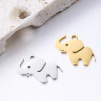 Edelstahl Tieranhänger, 304 Edelstahl, Elephant, Modeschmuck & DIY, keine, 13x16mm, 5PCs/Tasche, verkauft von Tasche