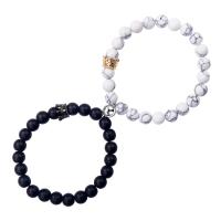 Gemstone Bracciali, pietra preziosa, with lega in zinco, placcato, 2 pezzi & materiali diversi per la scelta & per la donna & con strass, nessuno, 7-11 lnch, Venduto da set