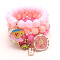 Bambini Bangle, resina, with lega in zinco & acrilico, placcato color oro, stili diversi per la scelta & smalto, nessuno, Lunghezza Appross. 18 cm, Venduto da PC