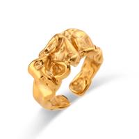 Anillo de dedo de acero inoxidable, acero inoxidable 304, para mujer, dorado, 12.80mm, tamaño:7, Vendido por UD