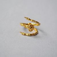 Messing ringen, gold plated, Verstelbare & uniseks, Verkocht door PC