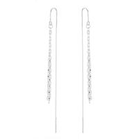 Orecchini 925 Sterling Silver Drop & Dangle, 925 argento sterlina, stile di imballaggio differente per la scelta & per la donna, argento, 145mm, Venduto da lotto