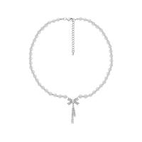 Pulseira de liga de zinco, with Concha de resina, with 2.36inch extender chain, cromado de cor prateada, joias de moda & micro pavimento em zircônia cúbica & para mulher, níquel, chumbo e cádmio livre, comprimento Aprox 15.75 inchaltura, vendido por PC