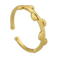 Messing Fingerring, goldfarben plattiert, Modeschmuck & für Frau, goldfarben, 5mm, verkauft von PC