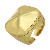 Messing Fingerring, goldfarben plattiert, Modeschmuck & für Frau, goldfarben, 25.50x25mm, Größe:7, verkauft von PC