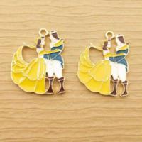 Zinc Alloy Enamel Pendants gold color plated Unisex mixed colors nickel lead & cadmium free 18-25mm Sold By PC