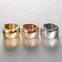 Huggie Hoop Fülbevaló, 304 rozsdamentes acél, galvanizált, divat ékszerek & a nő, több színt a választás, 7x12mm, Által értékesített pár