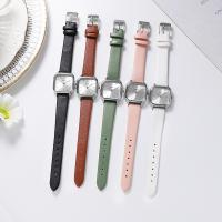 Reloj de Pulsera de Mujeres, aleación de zinc, con Cuero de PU & Vidrio, chapado, sin impermeables & teñido & para mujer, más colores para la opción, 230x14mm, 5PCs/Grupo, Vendido por Grupo