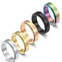 Bague acier titane, Placage, bijoux de mode & unisexe & normes différentes pour le choix, plus de couleurs à choisir, 6mm, Vendu par PC