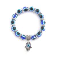 Bracelet Evil Eye bijoux, alliage de zinc, avec résine, bijoux de mode & pour femme, protéger l'environnement, sans nickel, plomb et cadmium, Diamètre intérieur:Environ 55mm, Vendu par PC