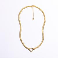 Collana di titanio acciaio, Titantium acciaio, with 5cm extender chain, Cuore, Vintage & catena del serpente & per la donna, nessuno, Lunghezza 40 cm, Venduto da PC