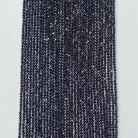 Edelstein Schmuckperlen, Black+Spinel, rund, natürlich, Natürliche & verschiedene Größen vorhanden & facettierte, schwarz, verkauft per ca. 14.96 ZollInch Strang