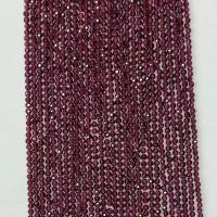 Naturlig granat perler, Garnet, Runde, facetteret, granat, Solgt Per Ca. 14.96 inch Strand