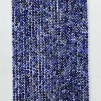 Sodaliet kralen, Ronde, natuurlijk, gefacetteerde, blauw, Per verkocht Ca 14.96 inch Strand