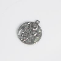 Stainless Steel Flower Pendant 304 Stainless Steel polished DIY original color Sold By PC