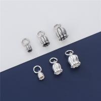 925 Sterling hopea riipus, Tulip, tee-se-itse & erikokoisia valinnalle, enemmän värejä valinta, Reikä:N. 3.9mm, Myymät PC