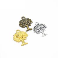 Zinc Alloy Pendler, Tree of Life, forgyldt, du kan DIY, flere farver til valg, nikkel, bly & cadmium fri, 21x16mm, Hole:Ca. 2mm, Solgt af PC