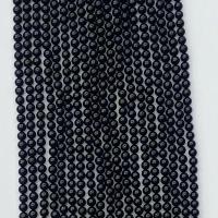 Gemstone Jewelry Karoliukai, Schorl, Turas, natūralus, skirtingo dydžio pasirinkimo, juodas, Parduota už Apytiksliai 14.96 Inch Strand