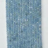 Gemstone šperky Korálky, Akvamarín, přírodní, různé velikosti pro výběr & tváří, sea ​​blue, Prodáno za Cca 14.96 inch Strand