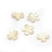 Ablorios de Nácar Natural, Nácar del Mar, Flor, Tallado, Bricolaje, Blanco, 30mm, Vendido por UD