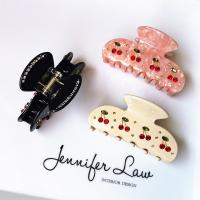 ヘアクロウクリップ, アセテートシート, ファッションジュエリー & 女性用 & ライン石のある, 無色, 77mm, 売り手 パソコン