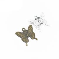 Zinc Alloy Pendler, Butterfly, forgyldt, du kan DIY, flere farver til valg, nikkel, bly & cadmium fri, 23x23mm, Hole:Ca. 2mm, Solgt af PC