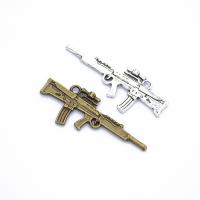 Zinc Alloy Gun Pendants plated DIY nickel lead & cadmium free Approx 2mm Sold By PC