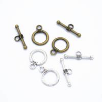 Zinc Alloy toggle lås, forgyldt, du kan DIY, flere farver til valg, nikkel, bly & cadmium fri, 16x12mm, 20x6mm, Hole:Ca. 2mm, Solgt af sæt